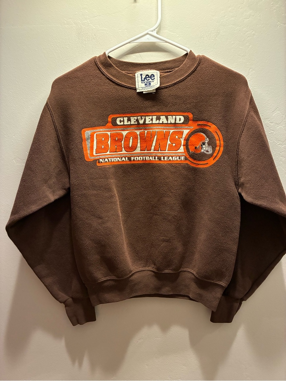VTG 90’s Cleveland Browns Brown Crewneck Sweatshirt youth size M